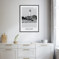 Jersey Shore Portrait B&W No 2 Poster