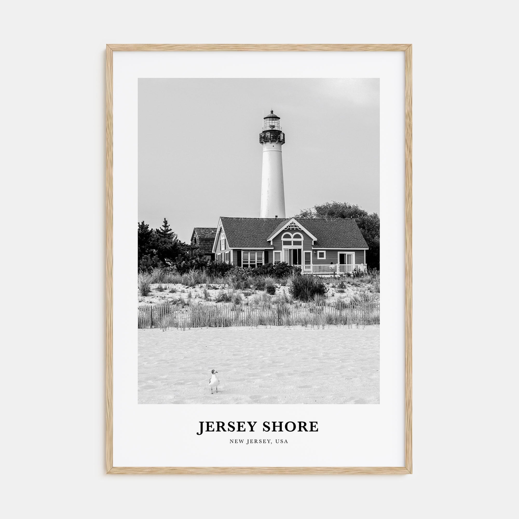 Jersey Shore Portrait B&W No 2 Poster