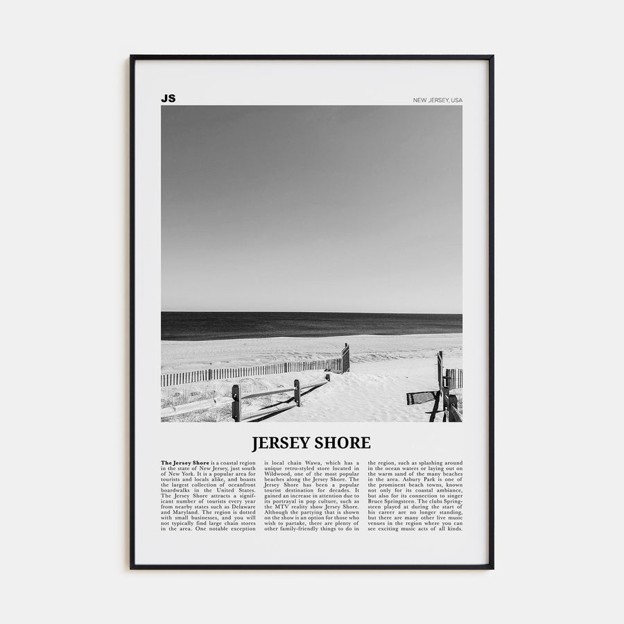 Jersey Shore Travel B&W No 1 Poster
