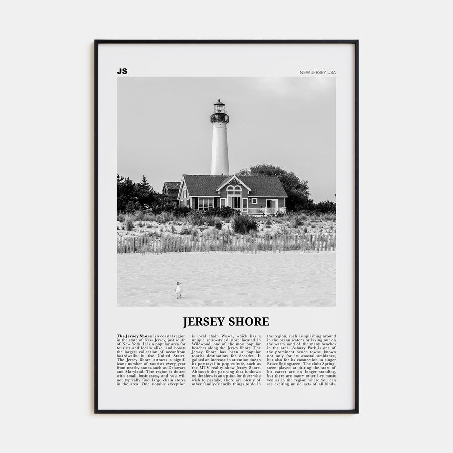 Jersey Shore Travel B&W No 2 Poster