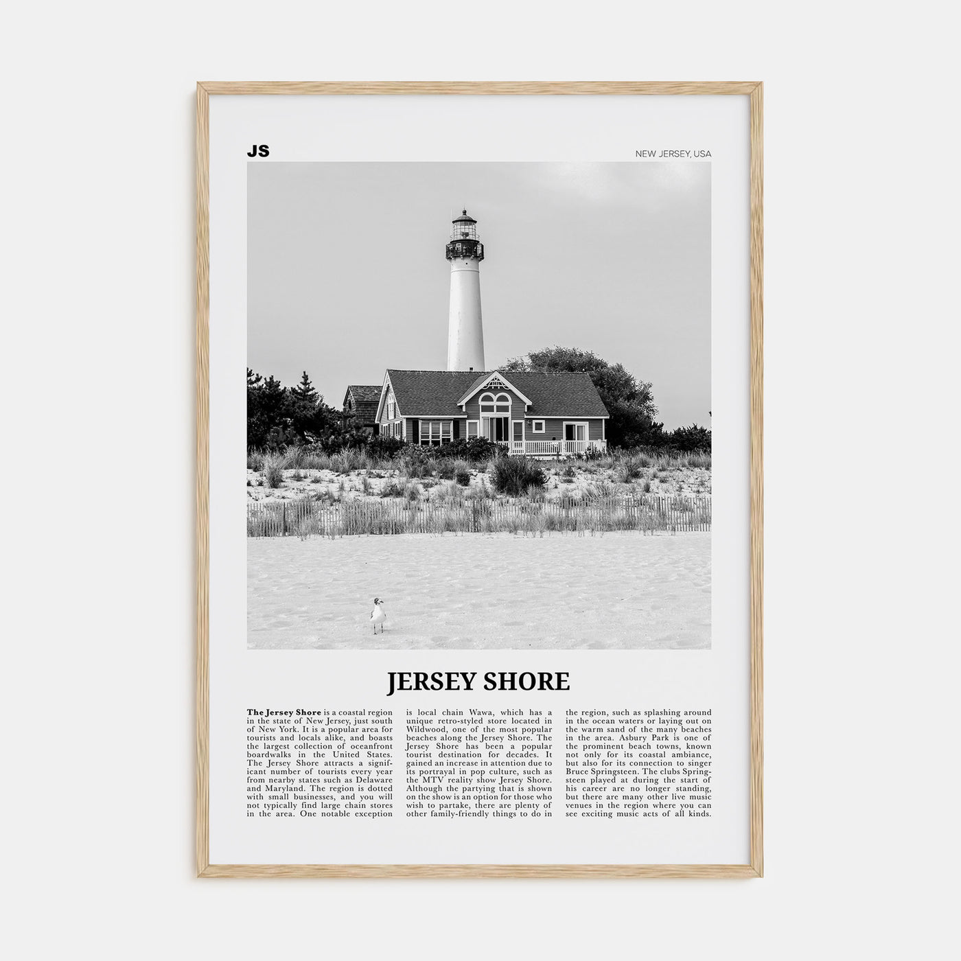 Jersey Shore Travel B&W No 2 Poster