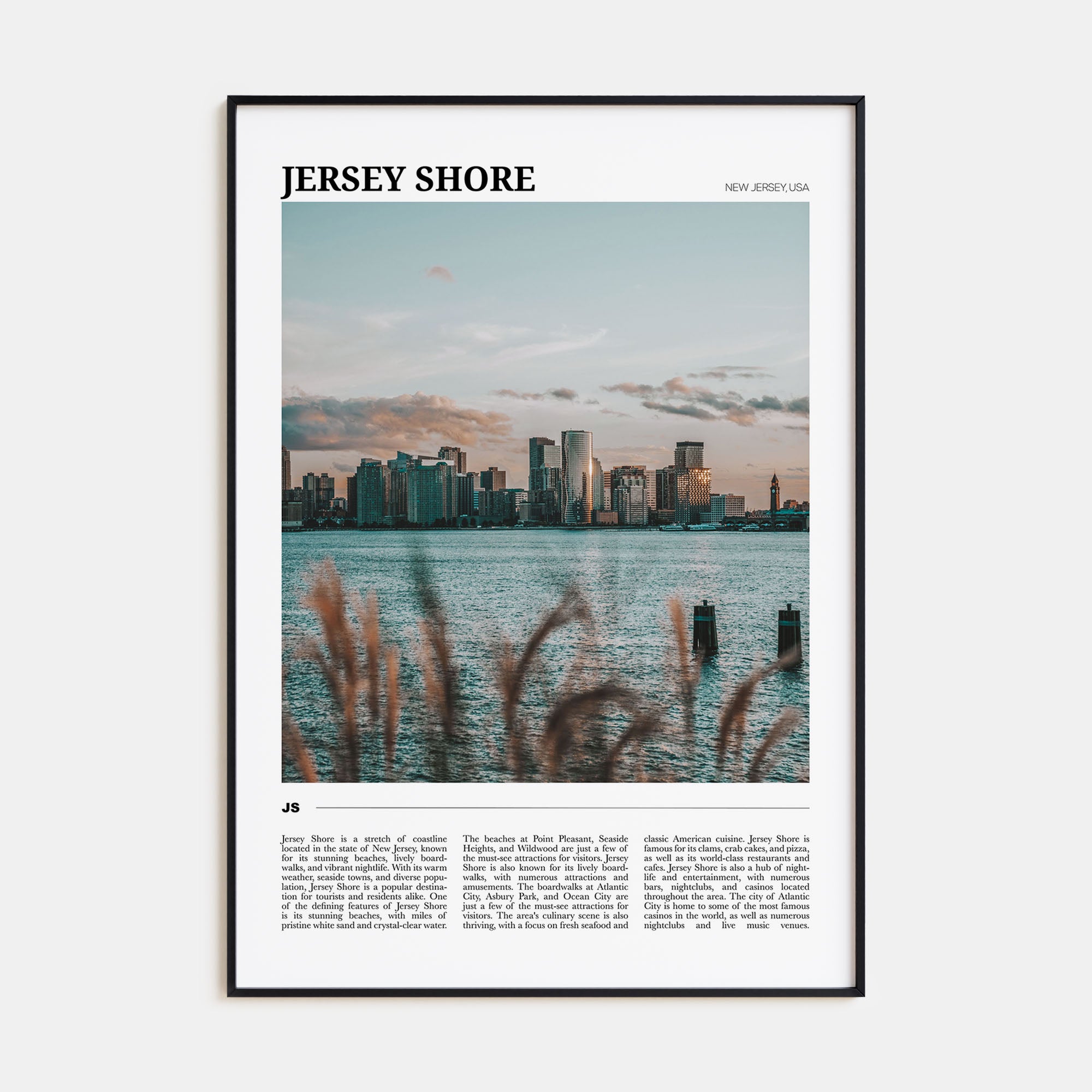 Jersey Shore Travel Color Poster