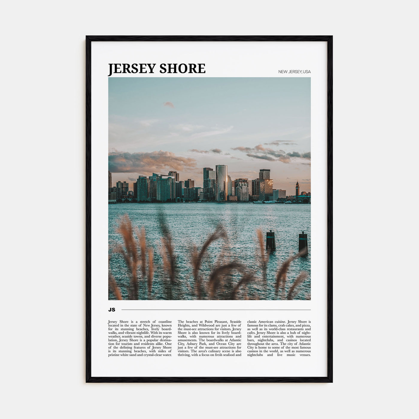 Jersey Shore Travel Color Poster