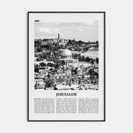 Jerusalem Travel B&W Poster