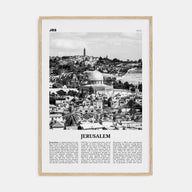 Jerusalem Travel B&W Poster