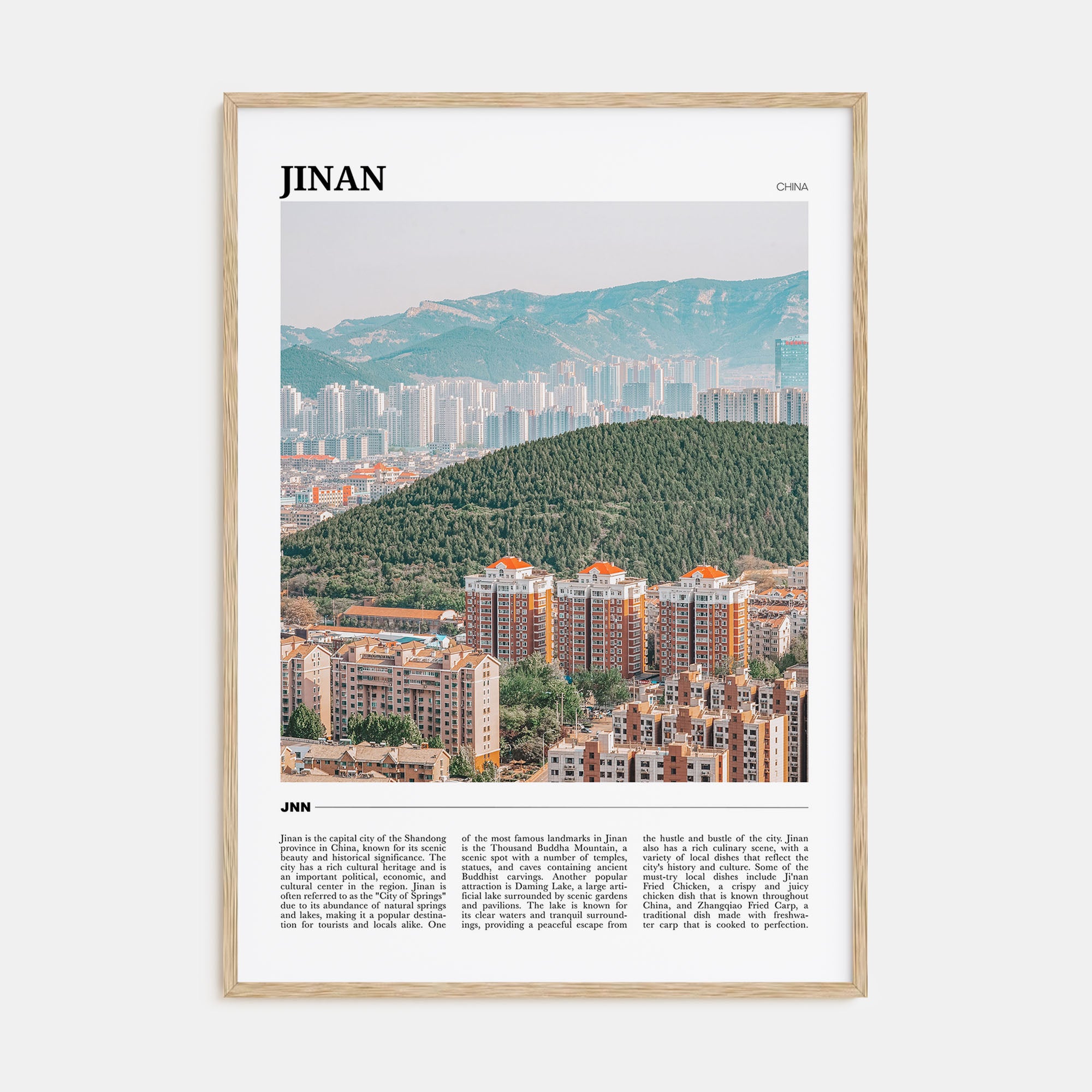 Jinan Travel Color Poster
