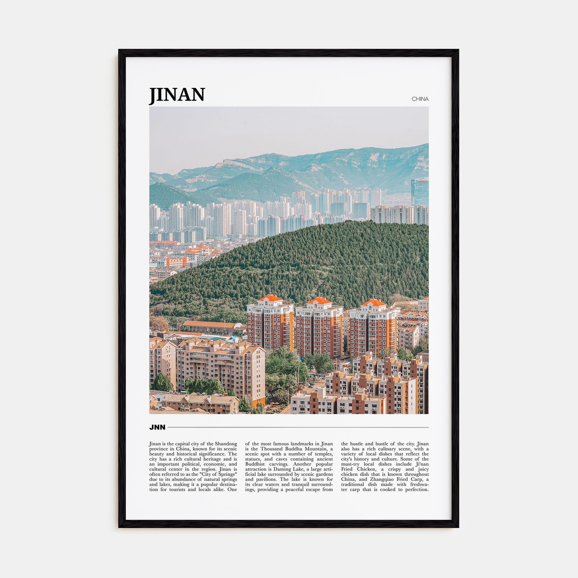 Jinan Travel Color Poster