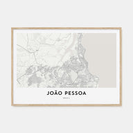 João Pessoa Map Landscape Poster