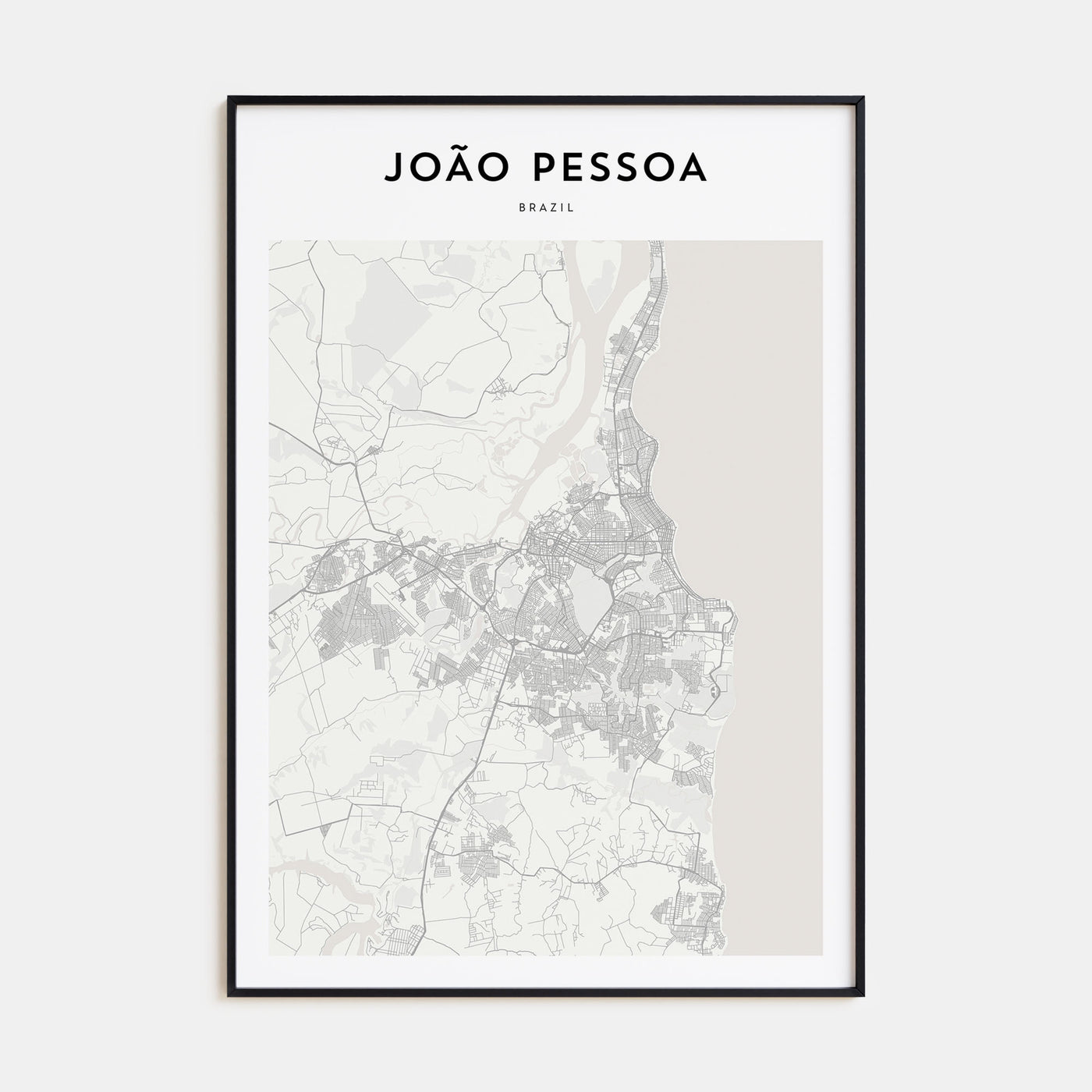 João Pessoa Map Portrait Poster