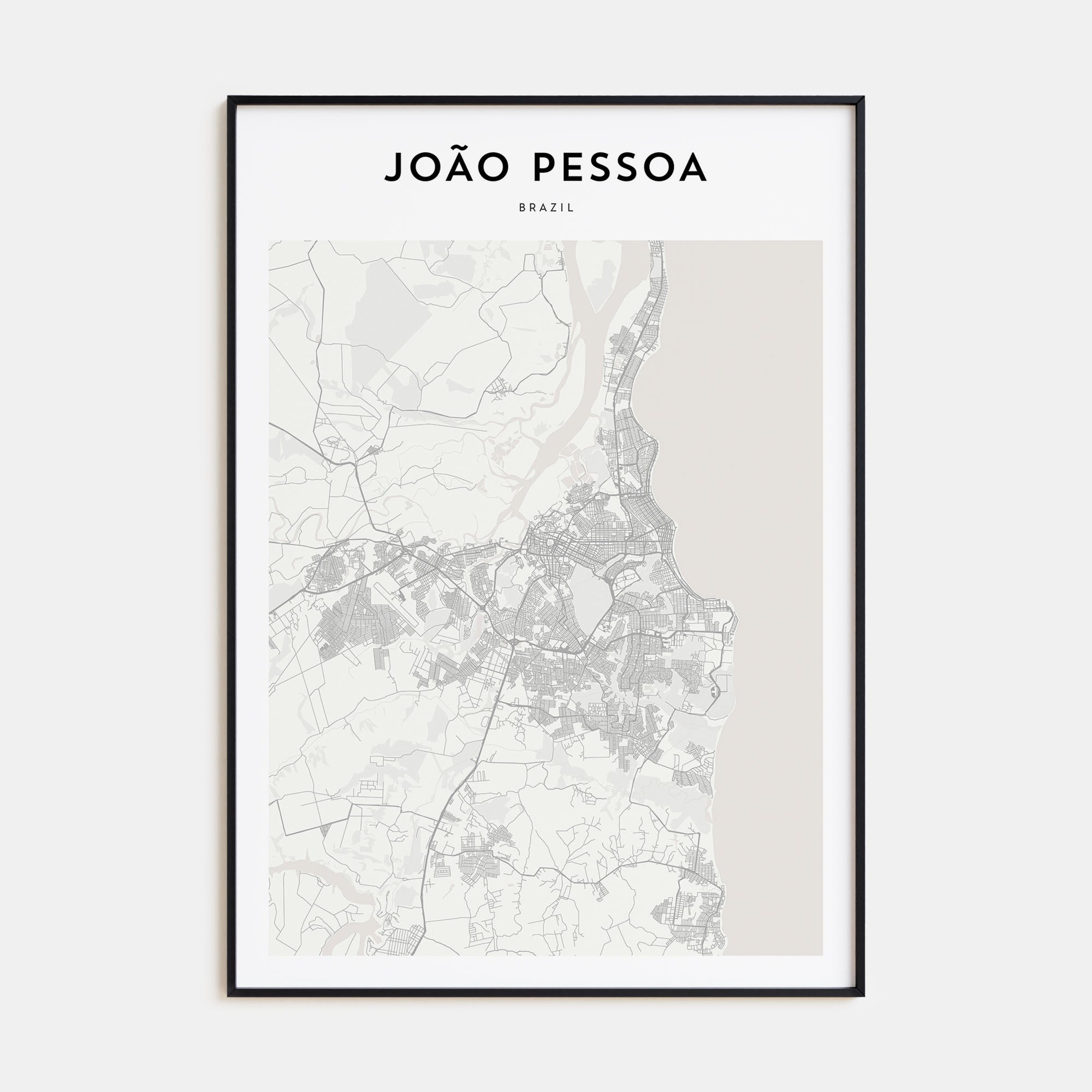 João Pessoa Map Portrait Poster