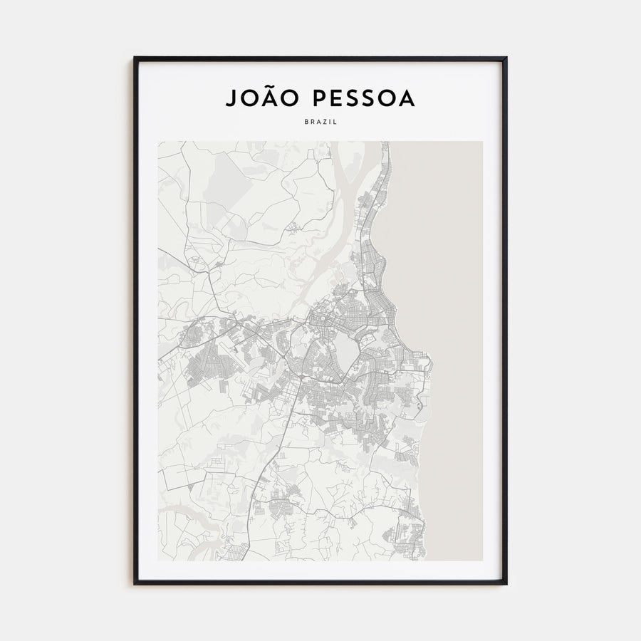 João Pessoa Map Portrait Poster