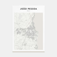 João Pessoa Map Portrait Poster