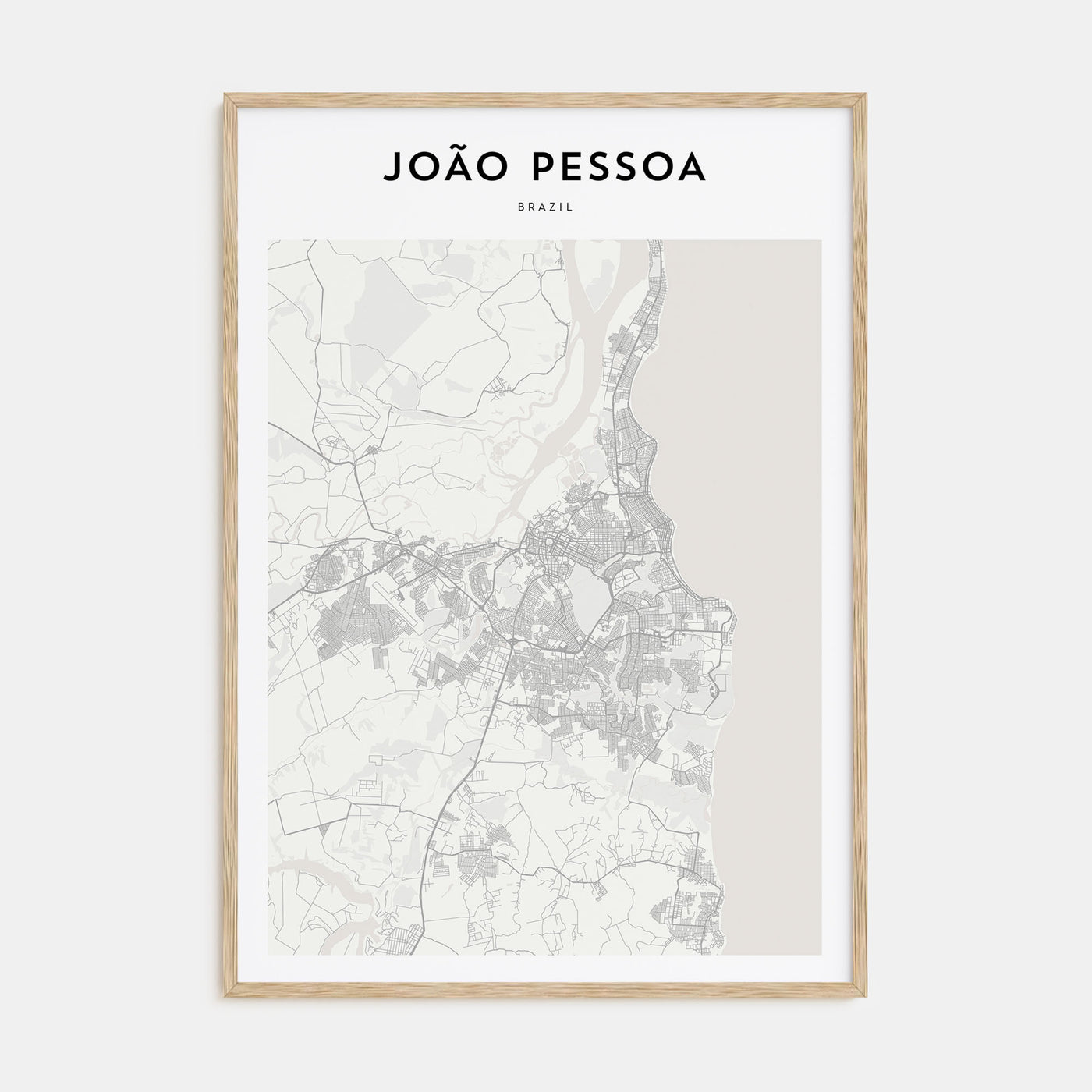 João Pessoa Map Portrait Poster
