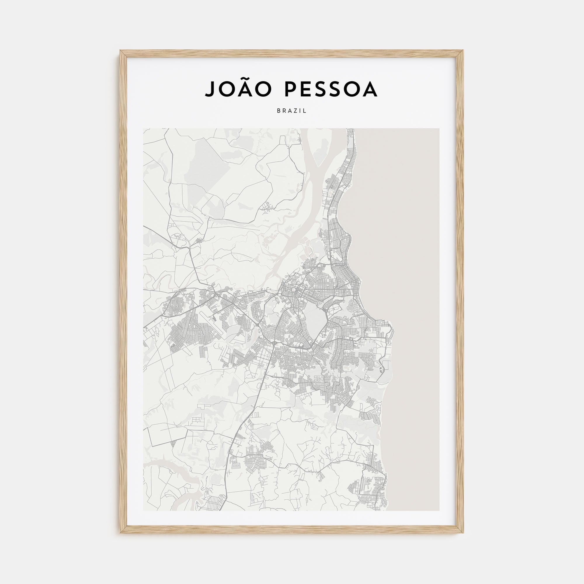 João Pessoa Map Portrait Poster