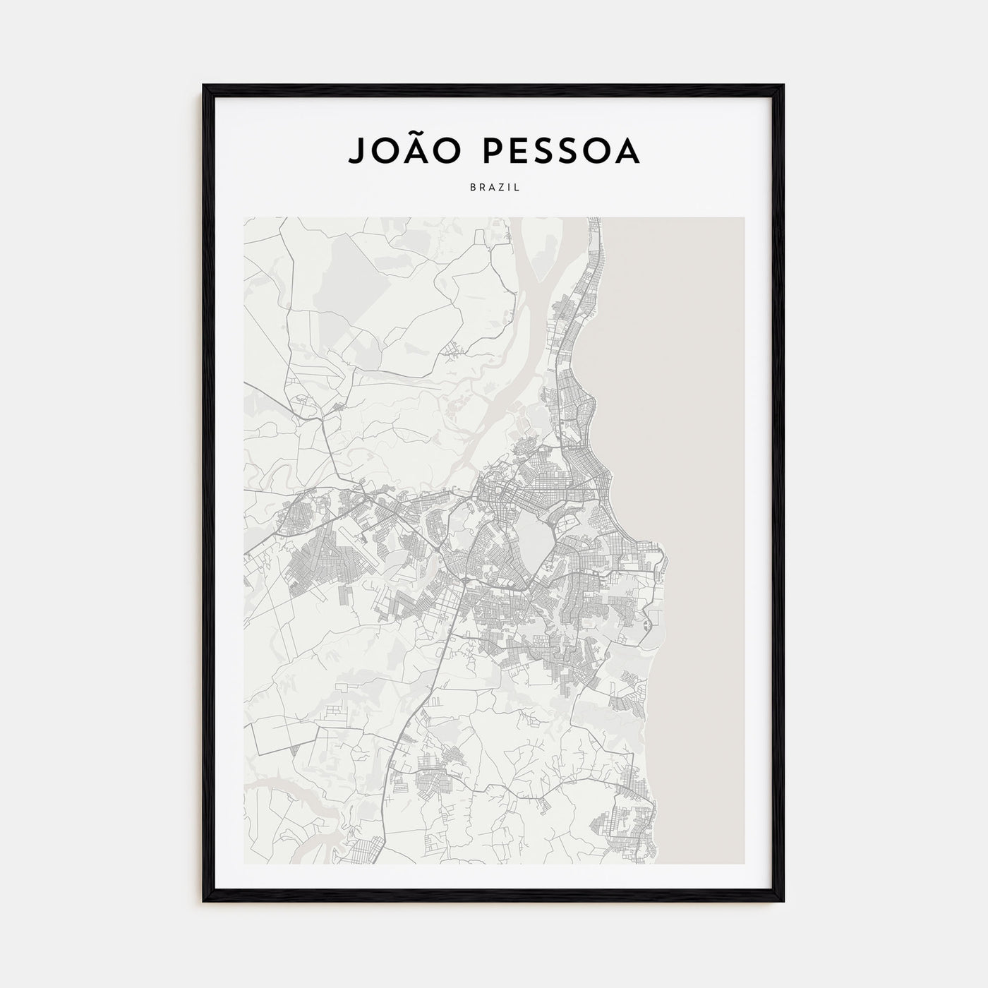 João Pessoa Map Portrait Poster