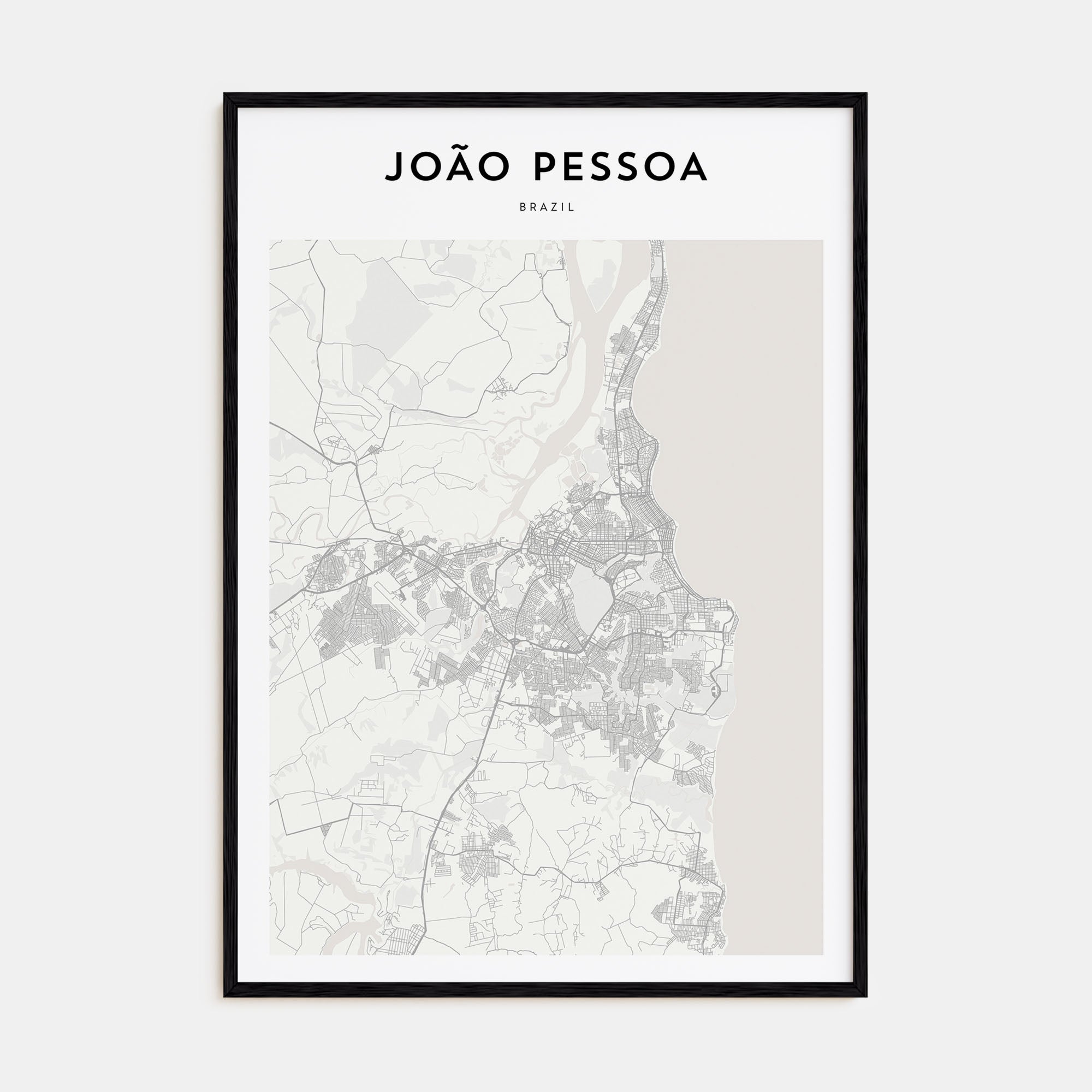 João Pessoa Map Portrait Poster