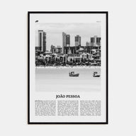 João Pessoa Travel B&W Poster