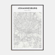 Johannesburg Map Portrait Poster