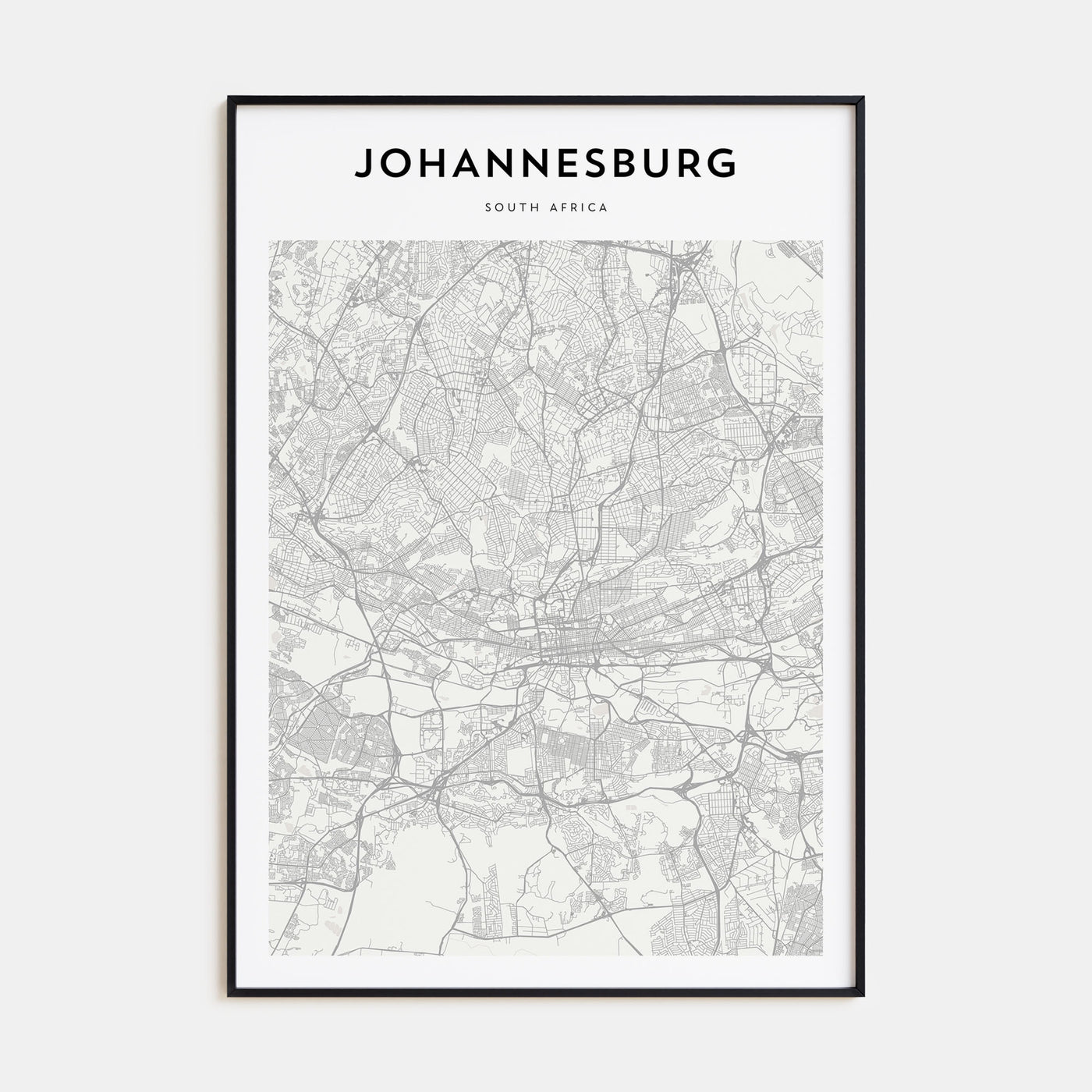 Johannesburg Map Portrait Poster