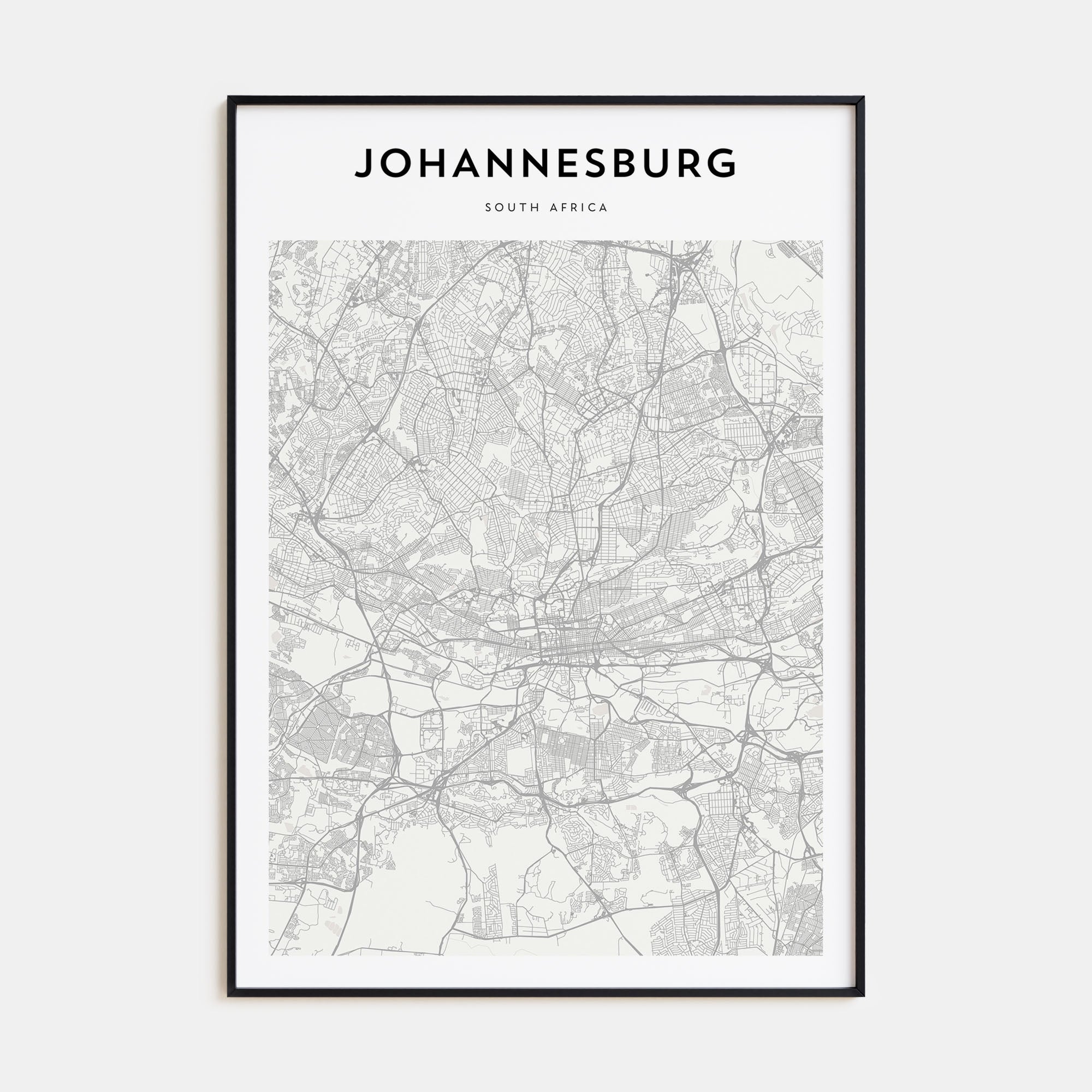Johannesburg Map Portrait Poster