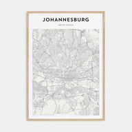 Johannesburg Map Portrait Poster
