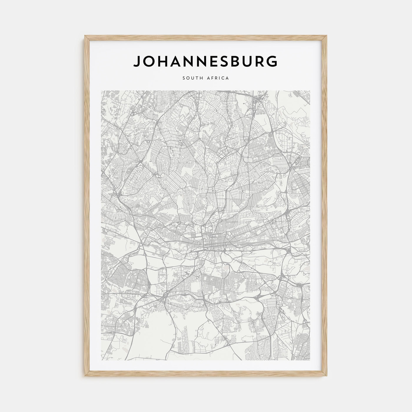 Johannesburg Map Portrait Poster