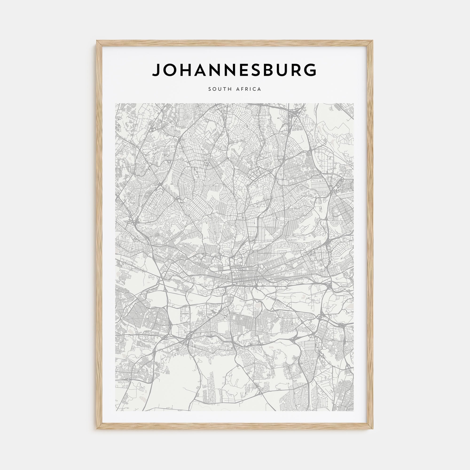 Johannesburg Map Portrait Poster