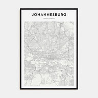 Johannesburg Map Portrait Poster