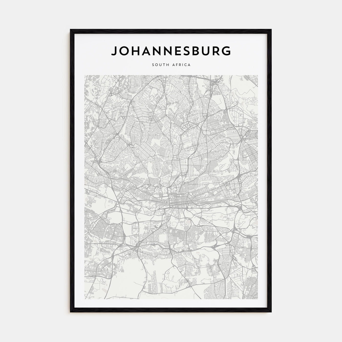 Johannesburg Map Portrait Poster