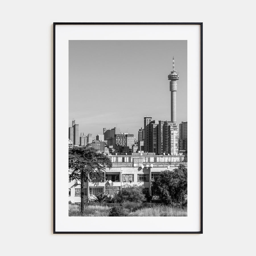 Johannesburg Photo B&W Poster