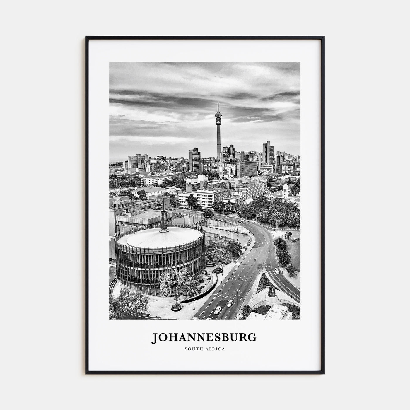 Johannesburg Portrait B&W No 2 Poster