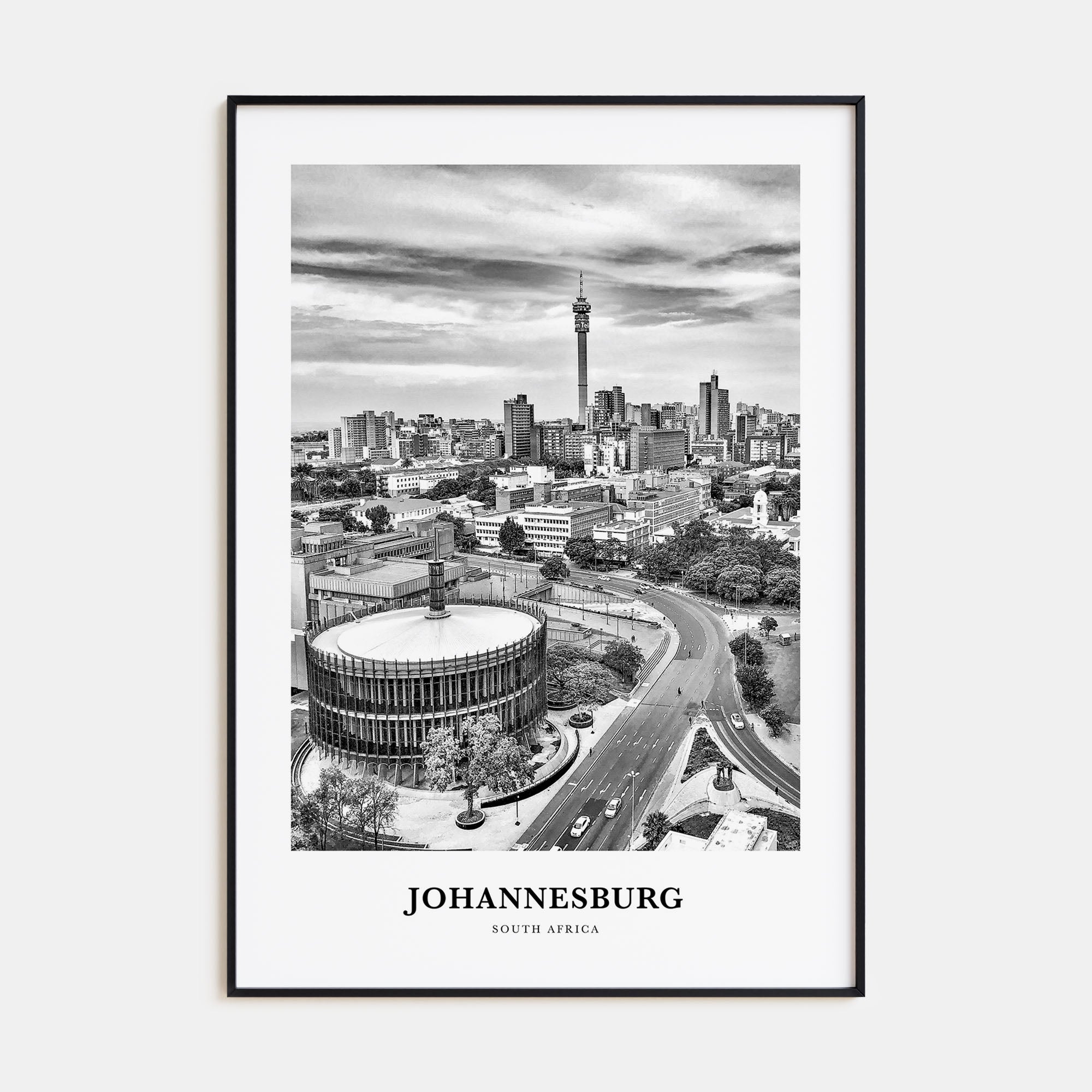 Johannesburg Portrait B&W No 2 Poster