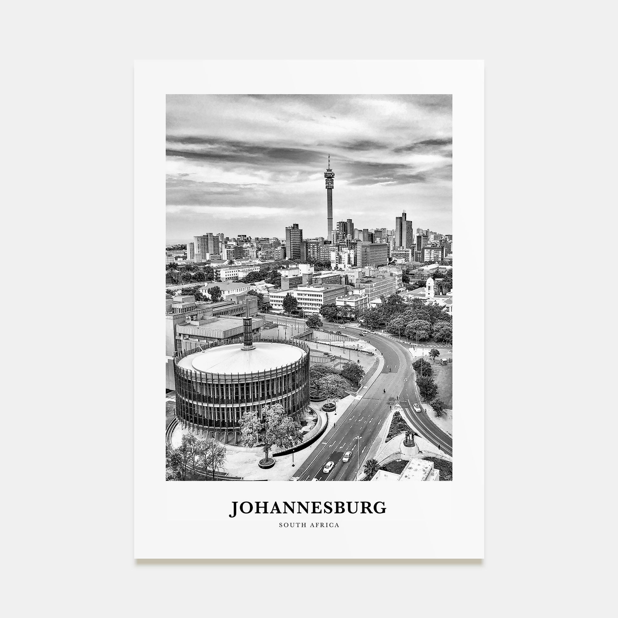 Johannesburg Portrait B&W No 2 Poster