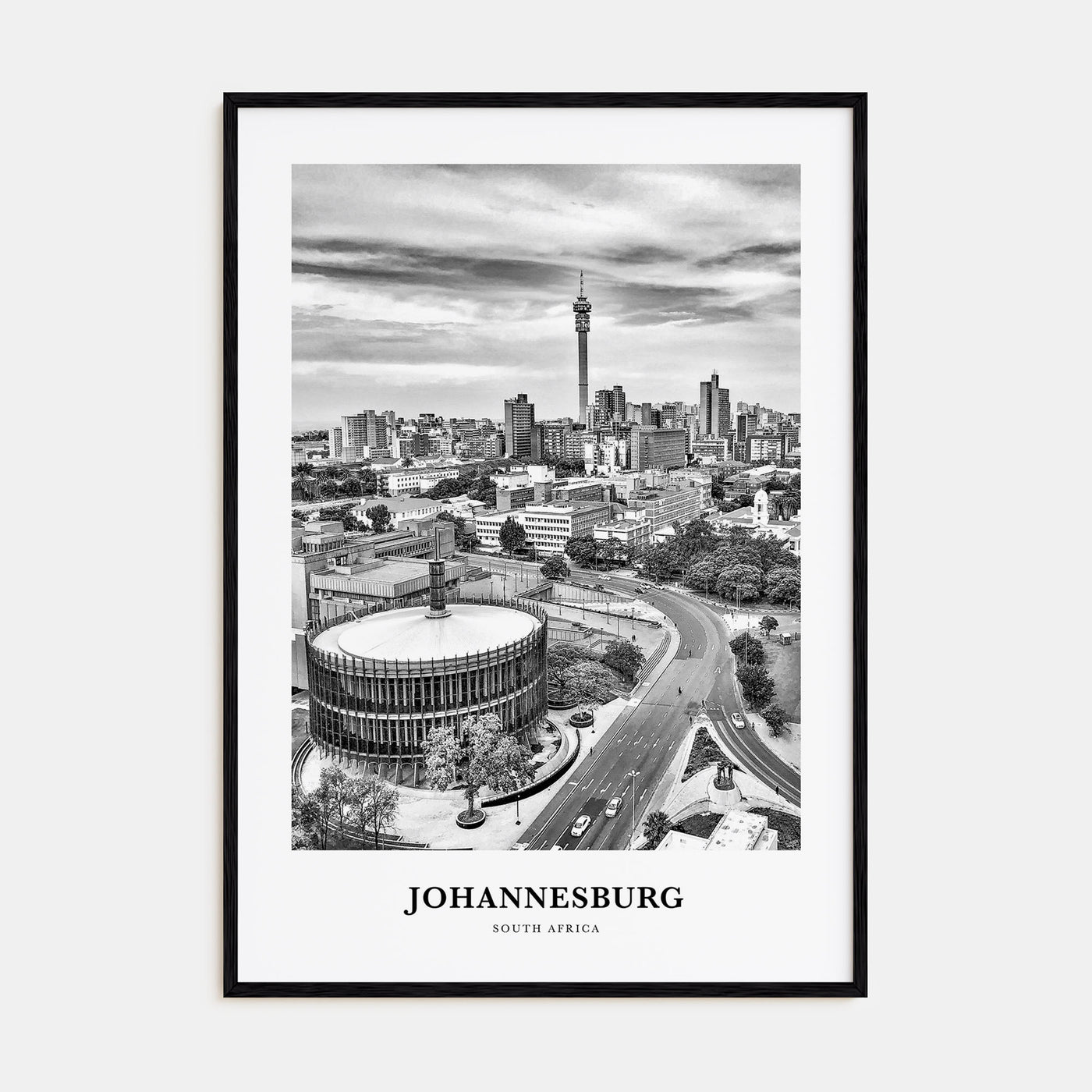 Johannesburg Portrait B&W No 2 Poster