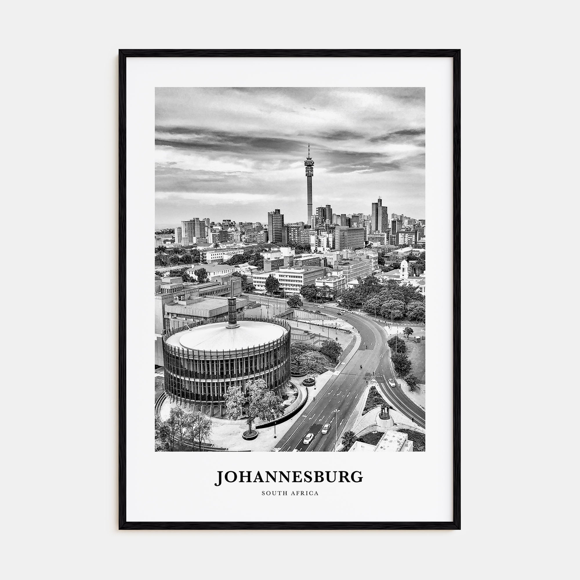Johannesburg Portrait B&W No 2 Poster
