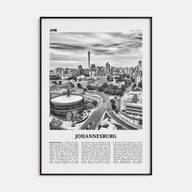 Johannesburg Travel B&W No 2 Poster