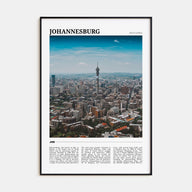 Johannesburg Travel Color Poster