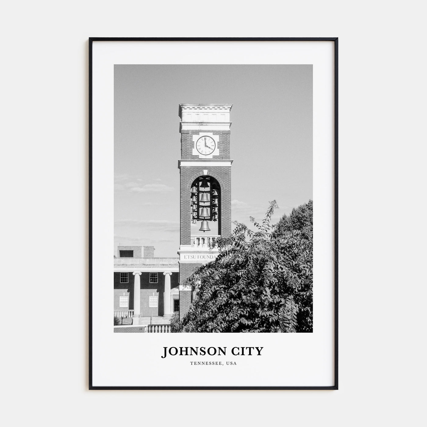 Johnson City Portrait B&W Poster