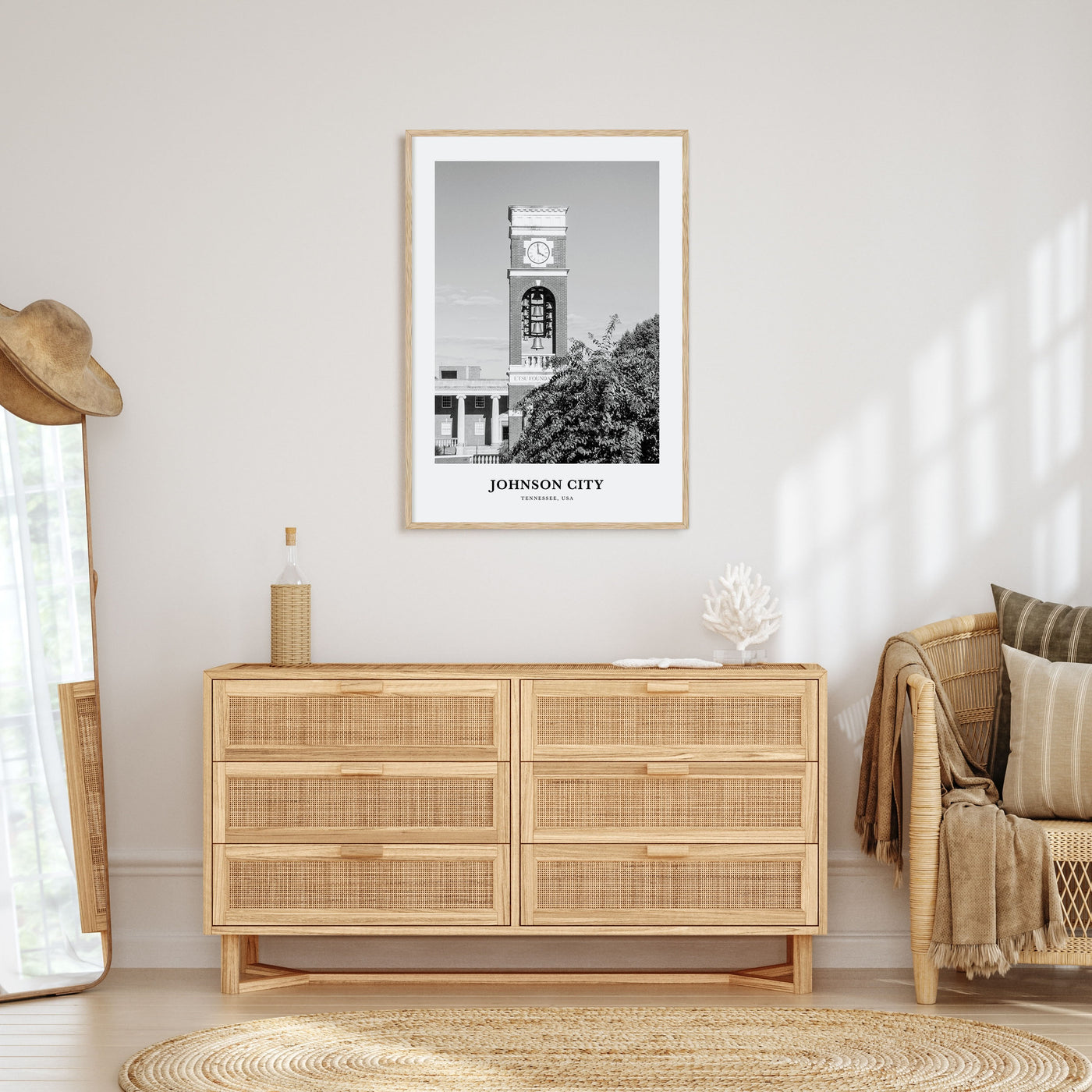 Johnson City Portrait B&W Poster