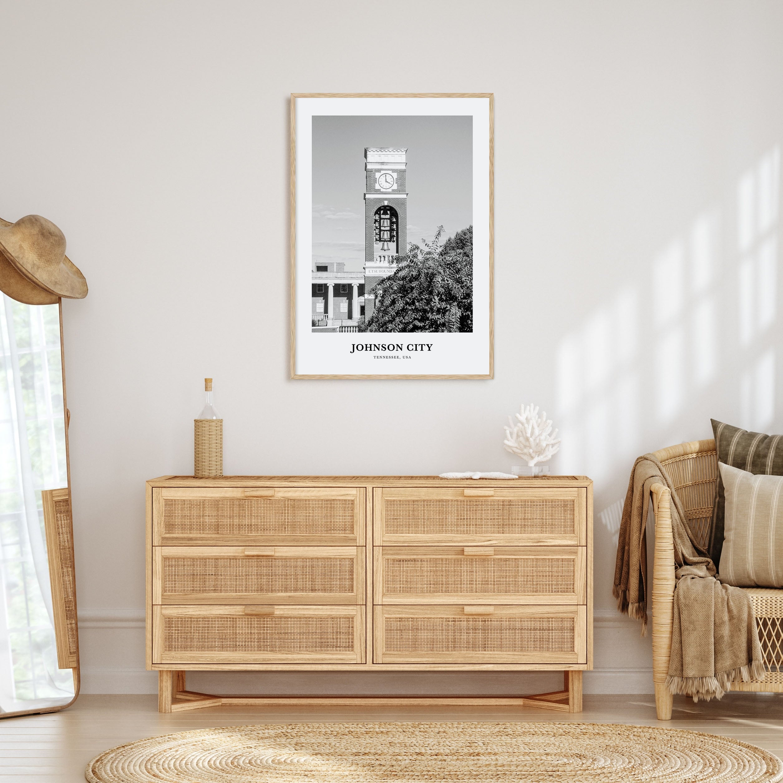 Johnson City Portrait B&W Poster