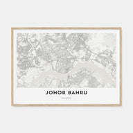 Johor Bahru Map Landscape Poster