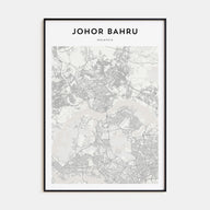 Johor Bahru Map Portrait Poster
