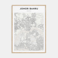 Johor Bahru Map Portrait Poster