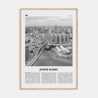 Johor Bahru Travel B&W No 1 Poster