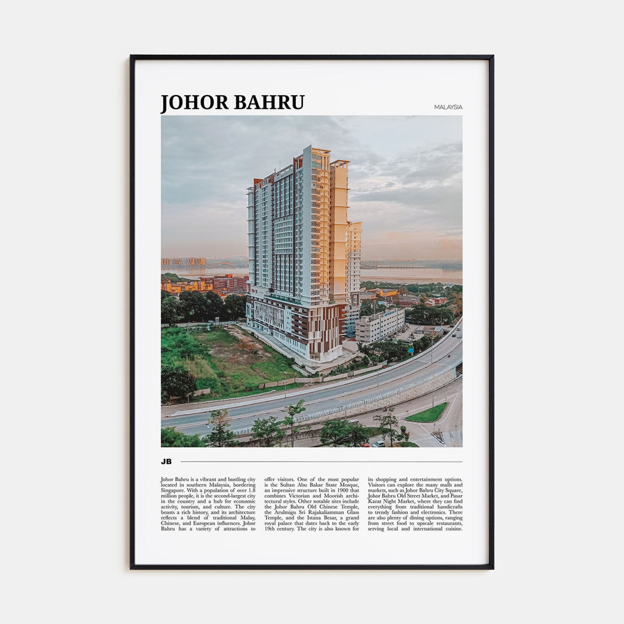 Johor Bahru Travel Color Poster