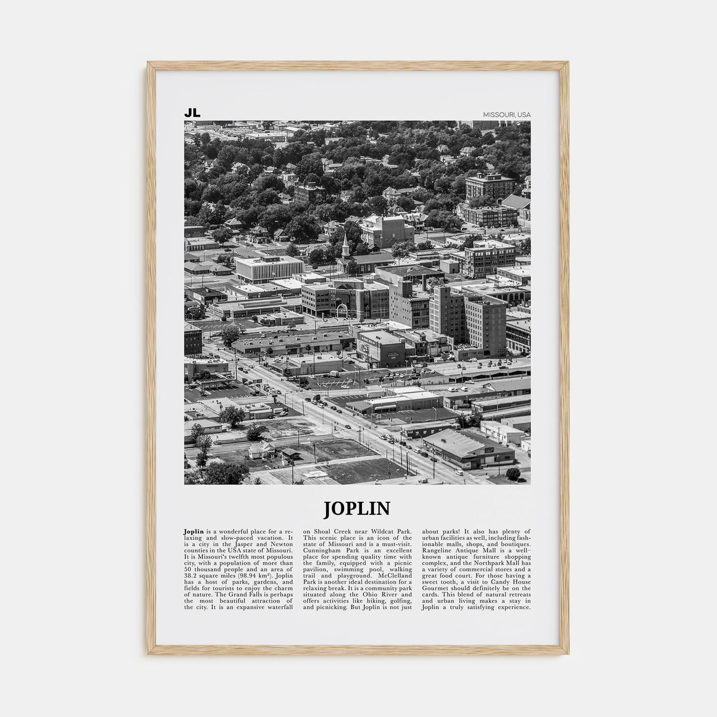 Joplin Travel B&W Poster