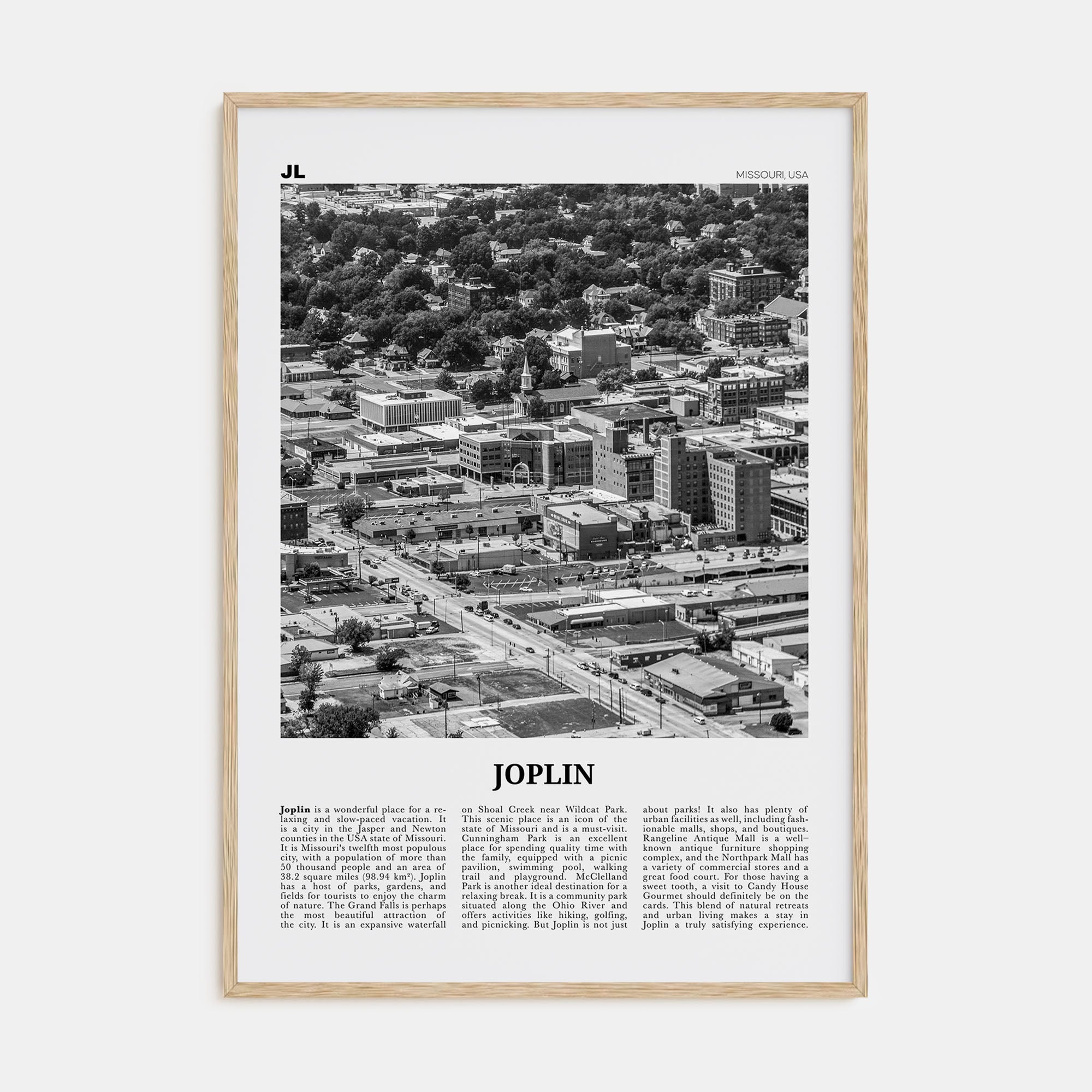 Joplin Travel B&W Poster