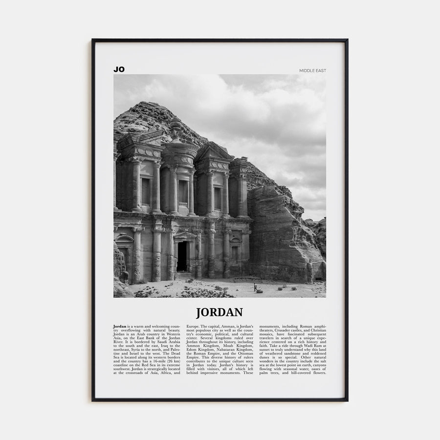 Jordan Travel B&W Poster