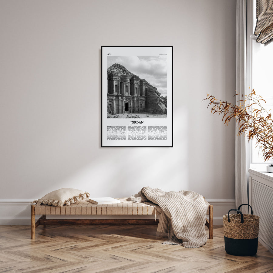 Jordan Travel B&W Poster