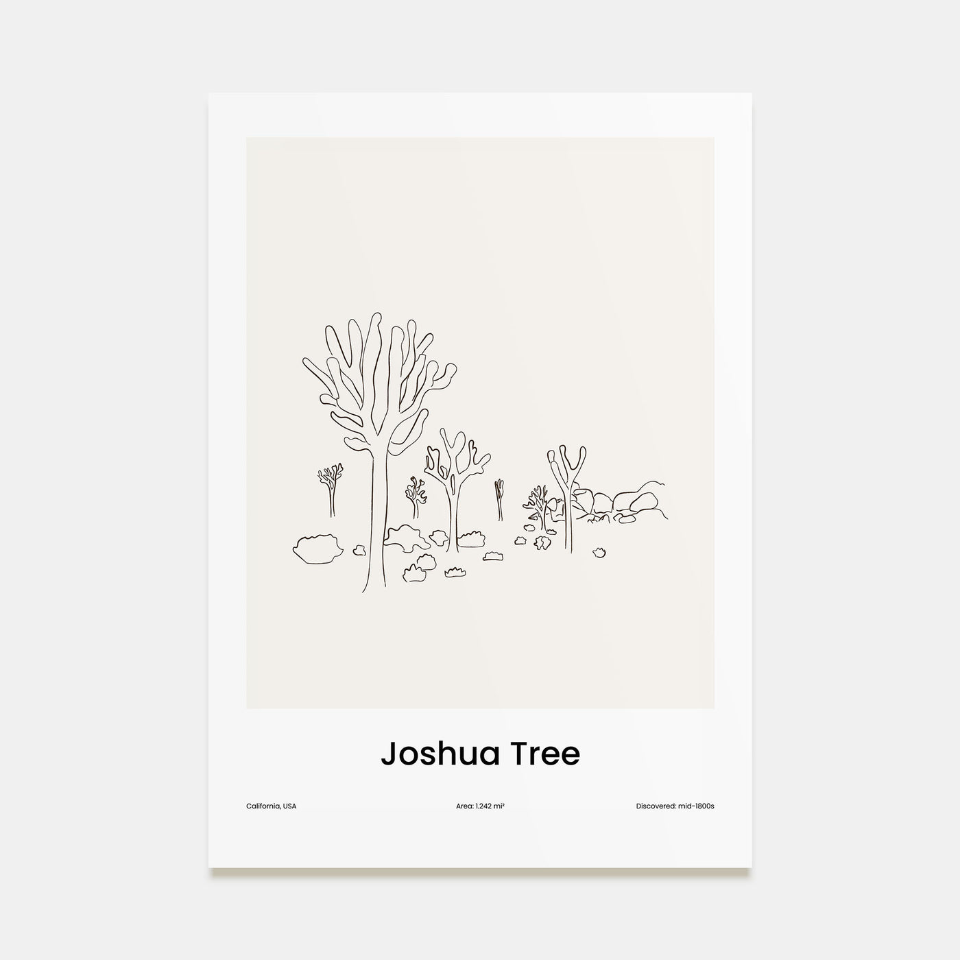 Joshua Tree National Park Drawn Poster